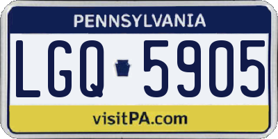 PA license plate LGQ5905