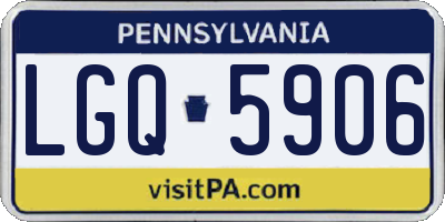 PA license plate LGQ5906