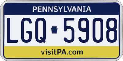 PA license plate LGQ5908