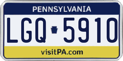 PA license plate LGQ5910