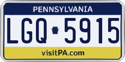 PA license plate LGQ5915