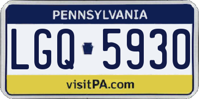 PA license plate LGQ5930