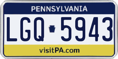 PA license plate LGQ5943