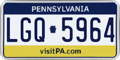 PA license plate LGQ5964