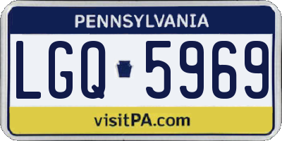 PA license plate LGQ5969