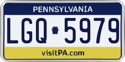 PA license plate LGQ5979