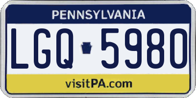 PA license plate LGQ5980