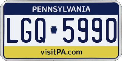 PA license plate LGQ5990