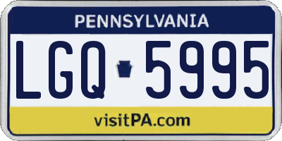 PA license plate LGQ5995