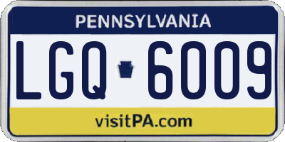 PA license plate LGQ6009
