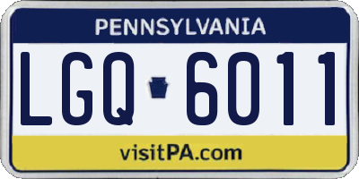 PA license plate LGQ6011