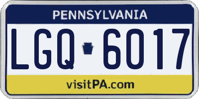 PA license plate LGQ6017