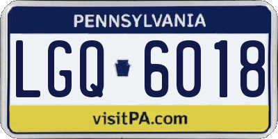 PA license plate LGQ6018