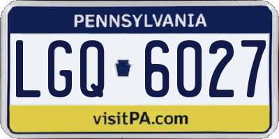 PA license plate LGQ6027