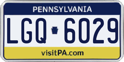 PA license plate LGQ6029