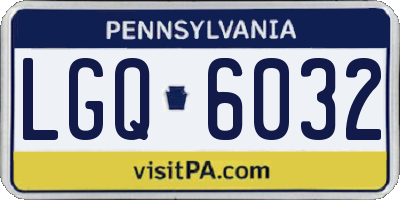 PA license plate LGQ6032