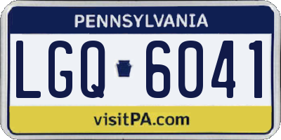 PA license plate LGQ6041