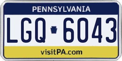 PA license plate LGQ6043