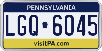 PA license plate LGQ6045