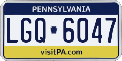 PA license plate LGQ6047