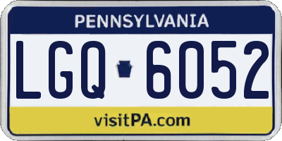 PA license plate LGQ6052