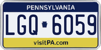PA license plate LGQ6059