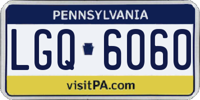 PA license plate LGQ6060