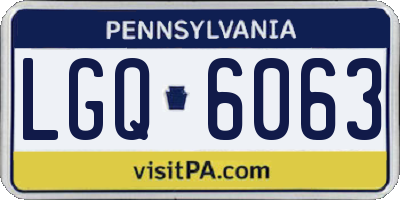 PA license plate LGQ6063
