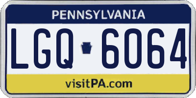 PA license plate LGQ6064