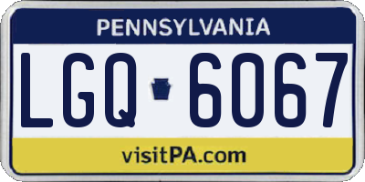 PA license plate LGQ6067