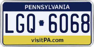 PA license plate LGQ6068