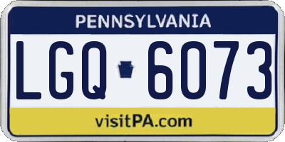 PA license plate LGQ6073