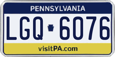 PA license plate LGQ6076