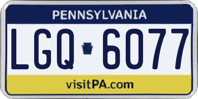 PA license plate LGQ6077