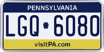PA license plate LGQ6080