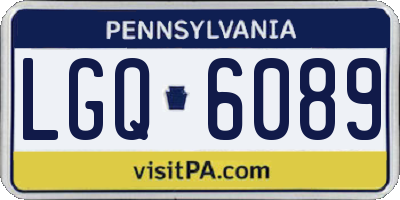 PA license plate LGQ6089