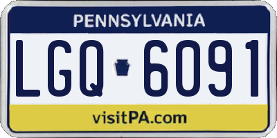 PA license plate LGQ6091