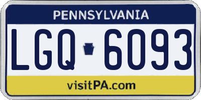 PA license plate LGQ6093