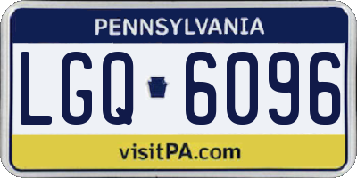 PA license plate LGQ6096