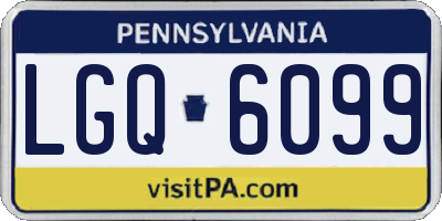 PA license plate LGQ6099