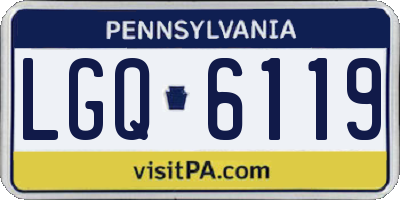 PA license plate LGQ6119