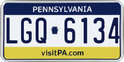 PA license plate LGQ6134