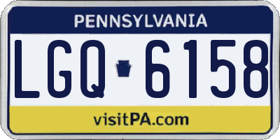 PA license plate LGQ6158