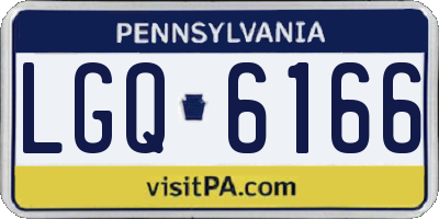 PA license plate LGQ6166