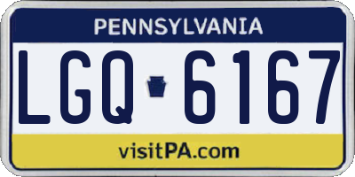 PA license plate LGQ6167