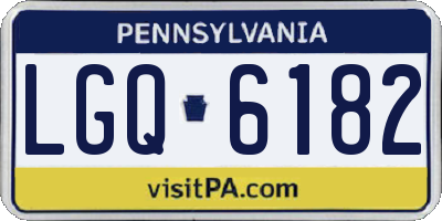 PA license plate LGQ6182