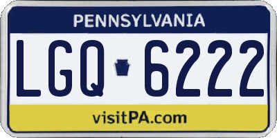 PA license plate LGQ6222