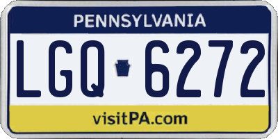 PA license plate LGQ6272