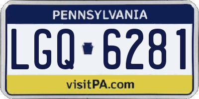 PA license plate LGQ6281