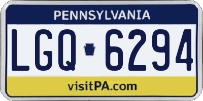 PA license plate LGQ6294